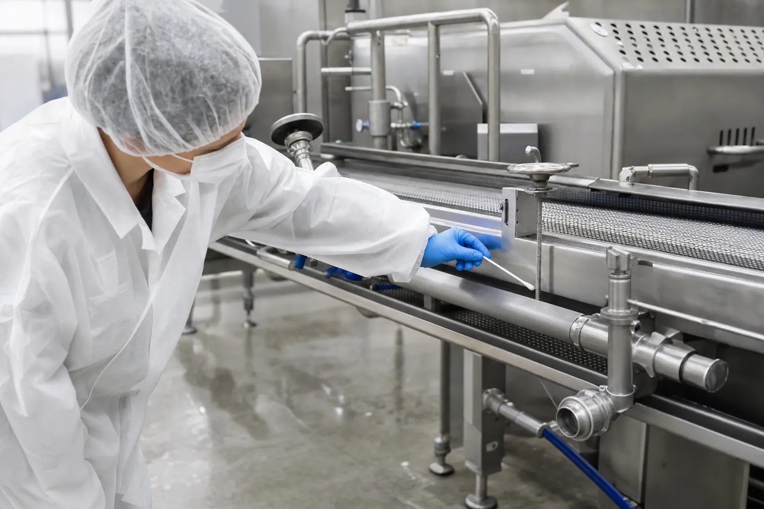 Surface hygiene verification on food-processing equipment